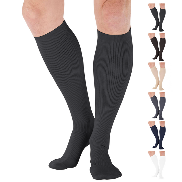 Compression Knee High Socks for Men 20-30mmHg, A104