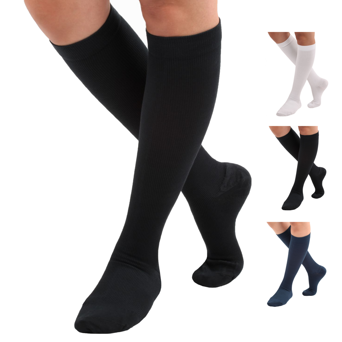 Opaque Compression Socks for Women 15-20mmHg, A1010W