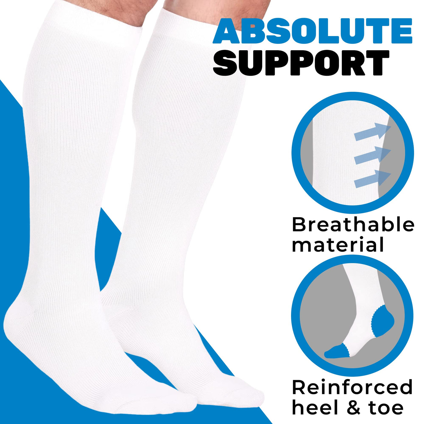 Opaque Compression Socks for Men 15-20mmHg, A1010M