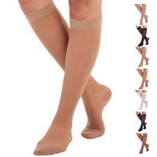 Sheer Compression Knee High for Women 15-20mmHg, A101