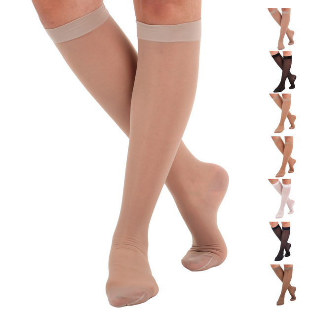 Sheer Compression Knee High for Women 15-20mmHg, A101