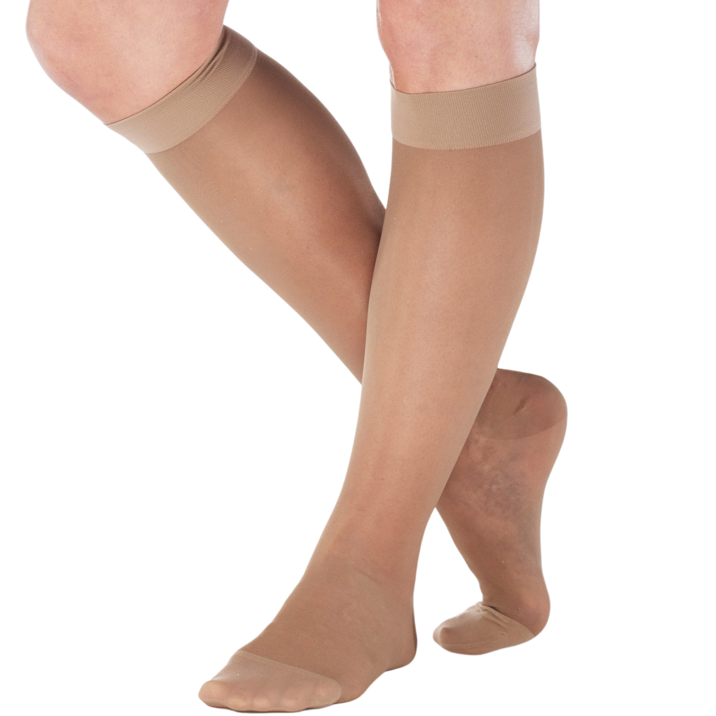 Sheer Compression Knee High for Women 15-20mmHg, A101