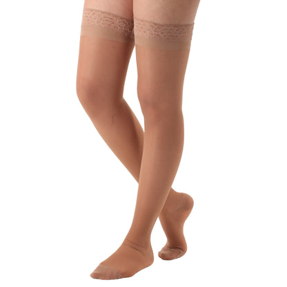 Sheer Compression Thigh High, 15-20mmHg, A102