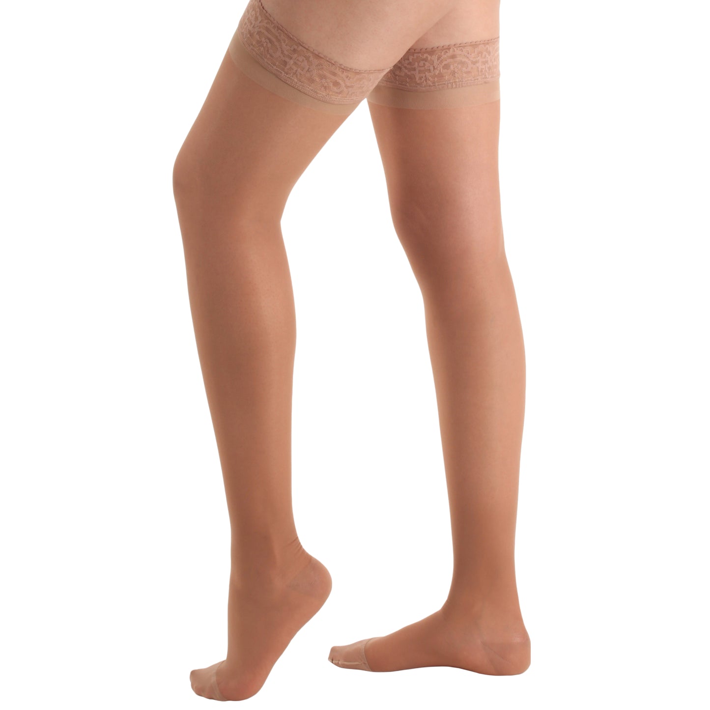Sheer Compression Thigh High, 15-20mmHg, A102