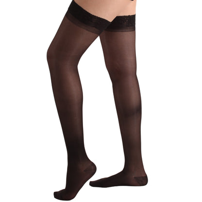 Sheer Compression Thigh High, 15-20mmHg, A102