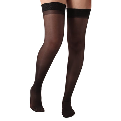 Sheer Compression Thigh High, 15-20mmHg, A102