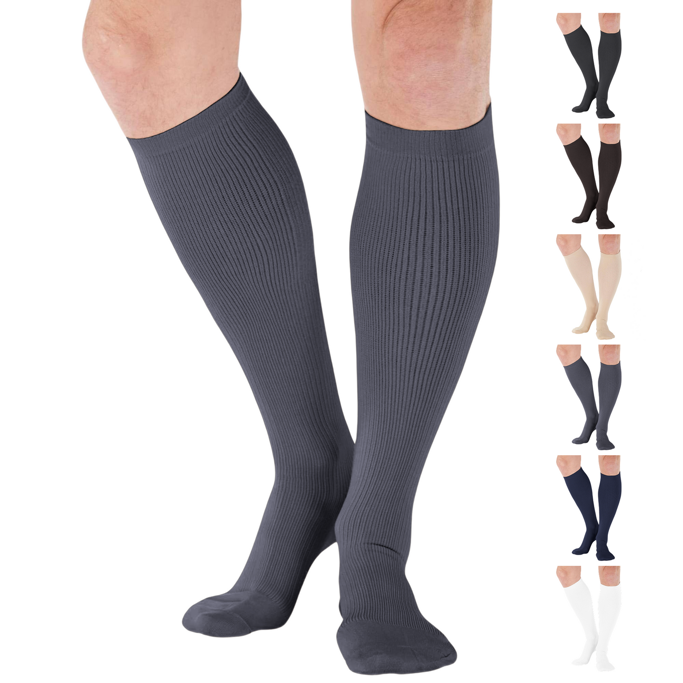 Compression Knee High Socks for Men 20-30mmHg, A104