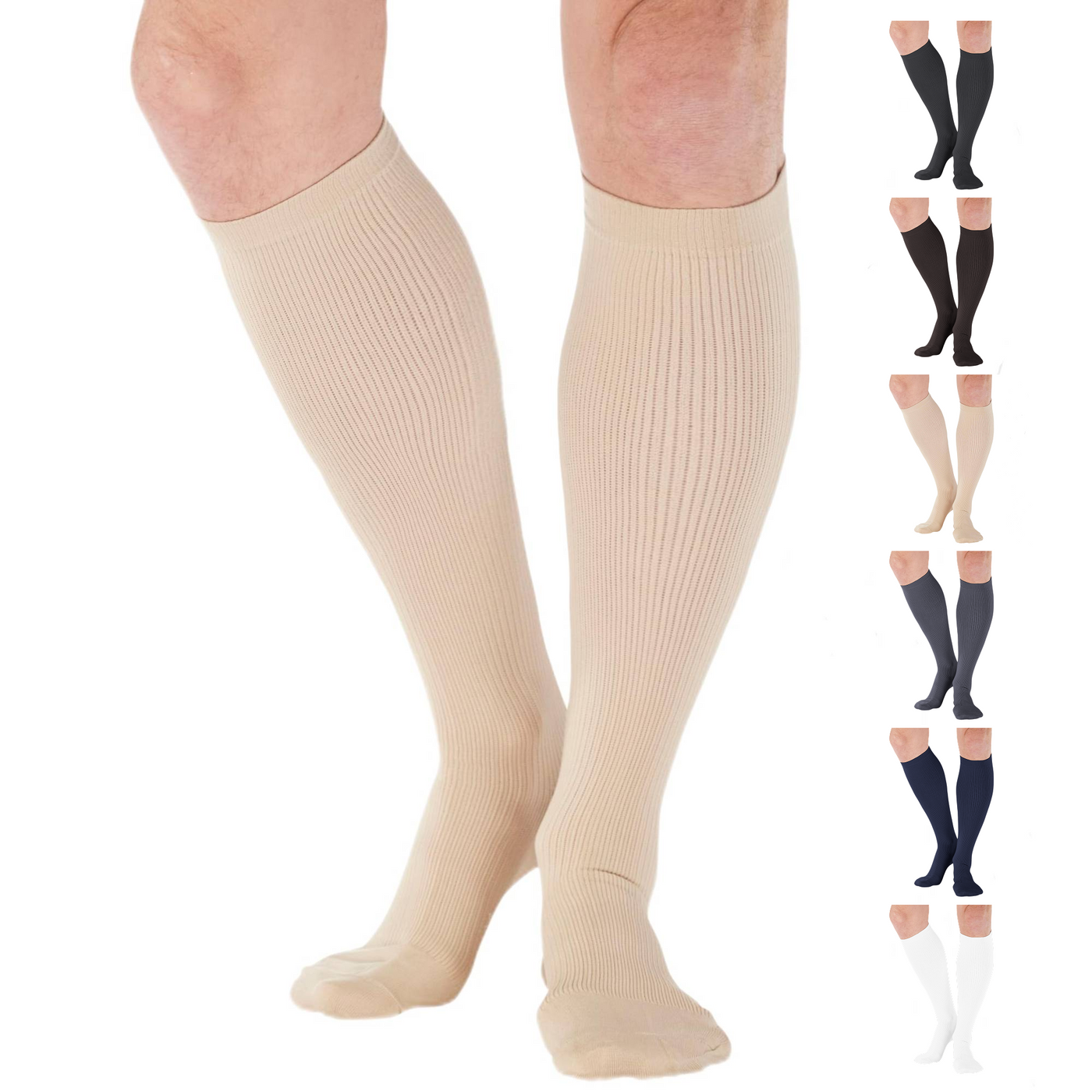 Compression Knee High Socks for Men 20-30mmHg, A104