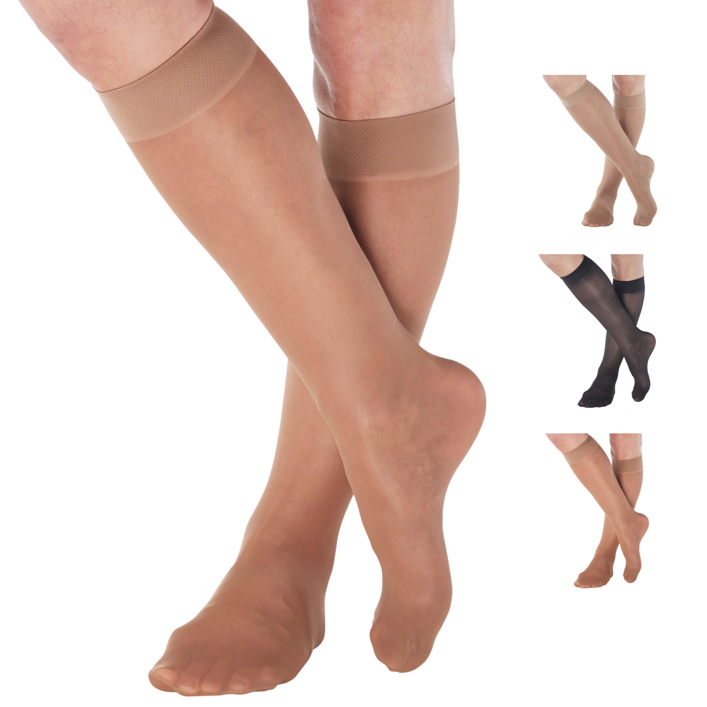Sheer Compression Socks for Women 8-15mmHg, A107
