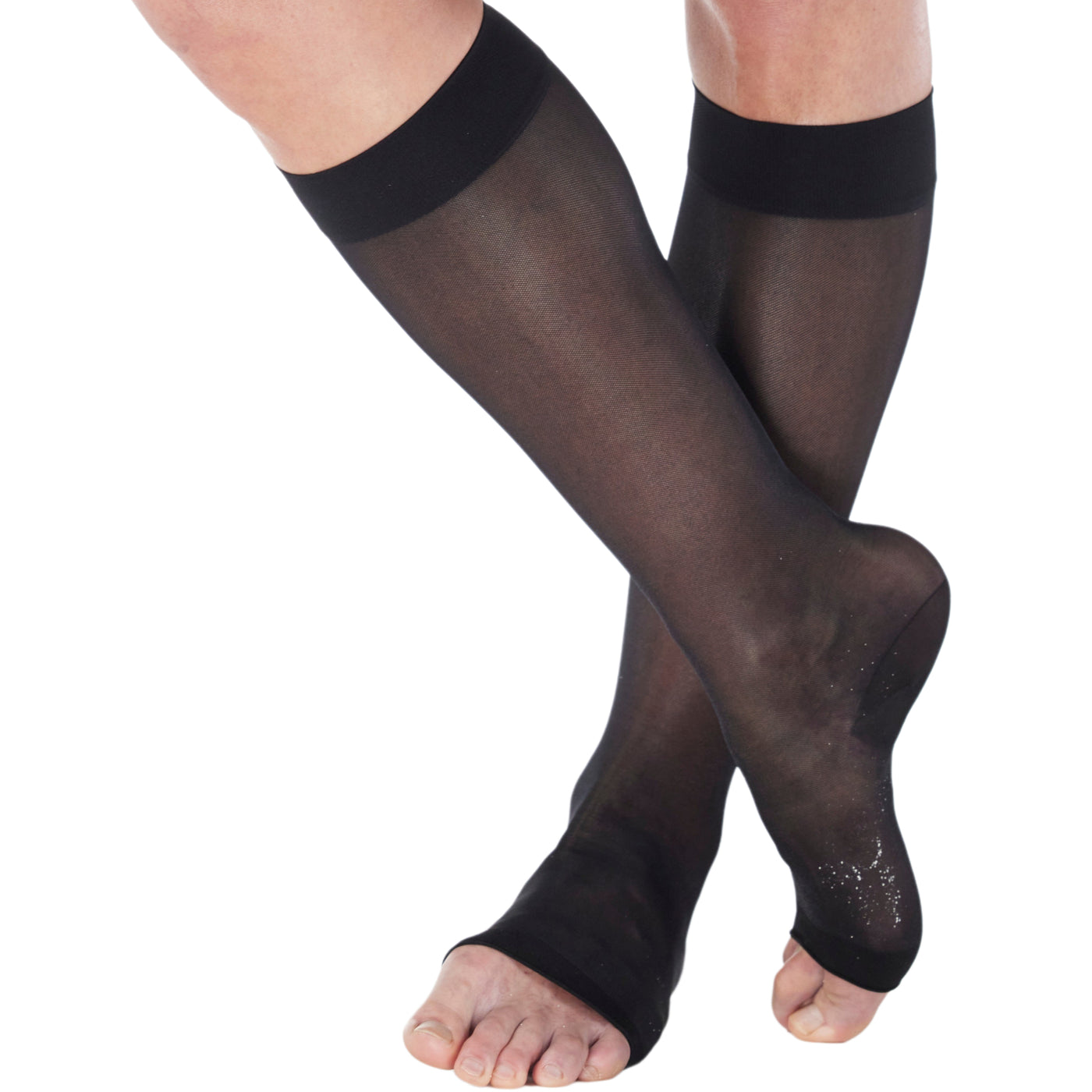 Open Toe Compression Knee High for Women 15-20mmHg, A111