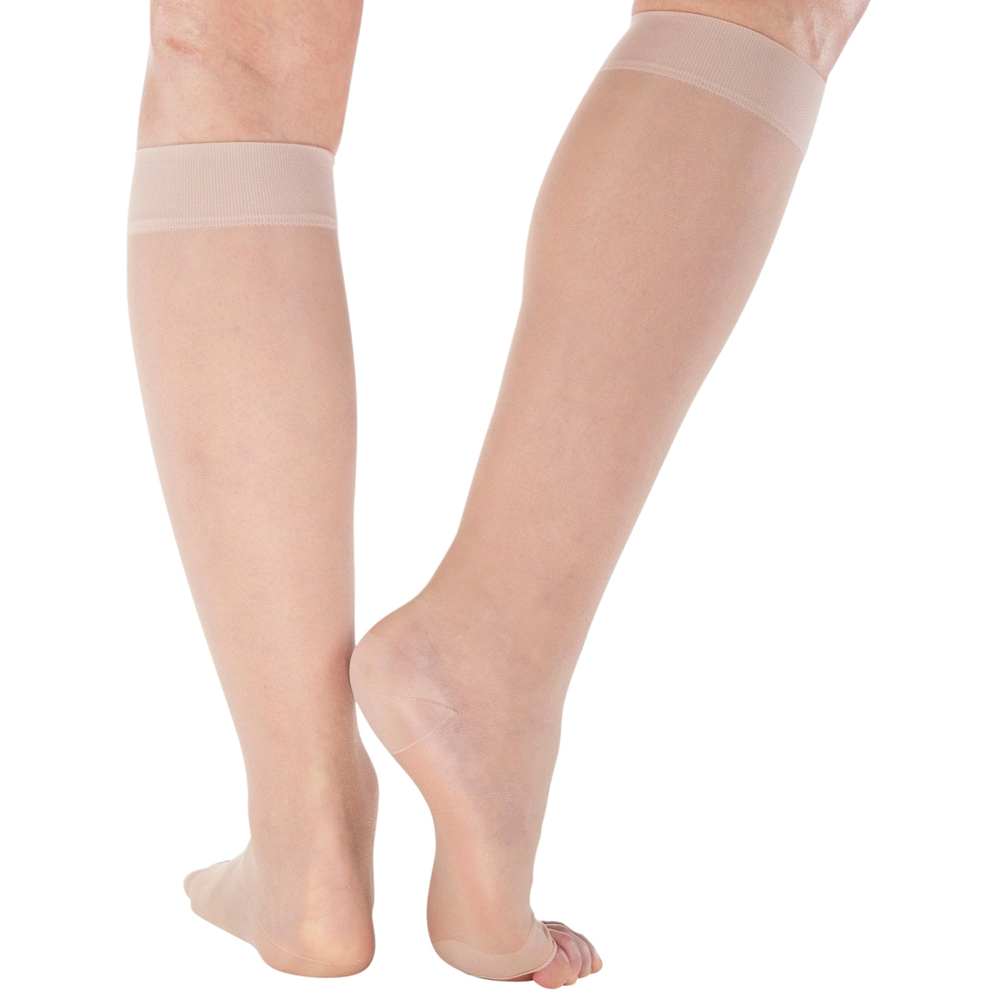 Open Toe Compression Knee High for Women 15-20mmHg, A111