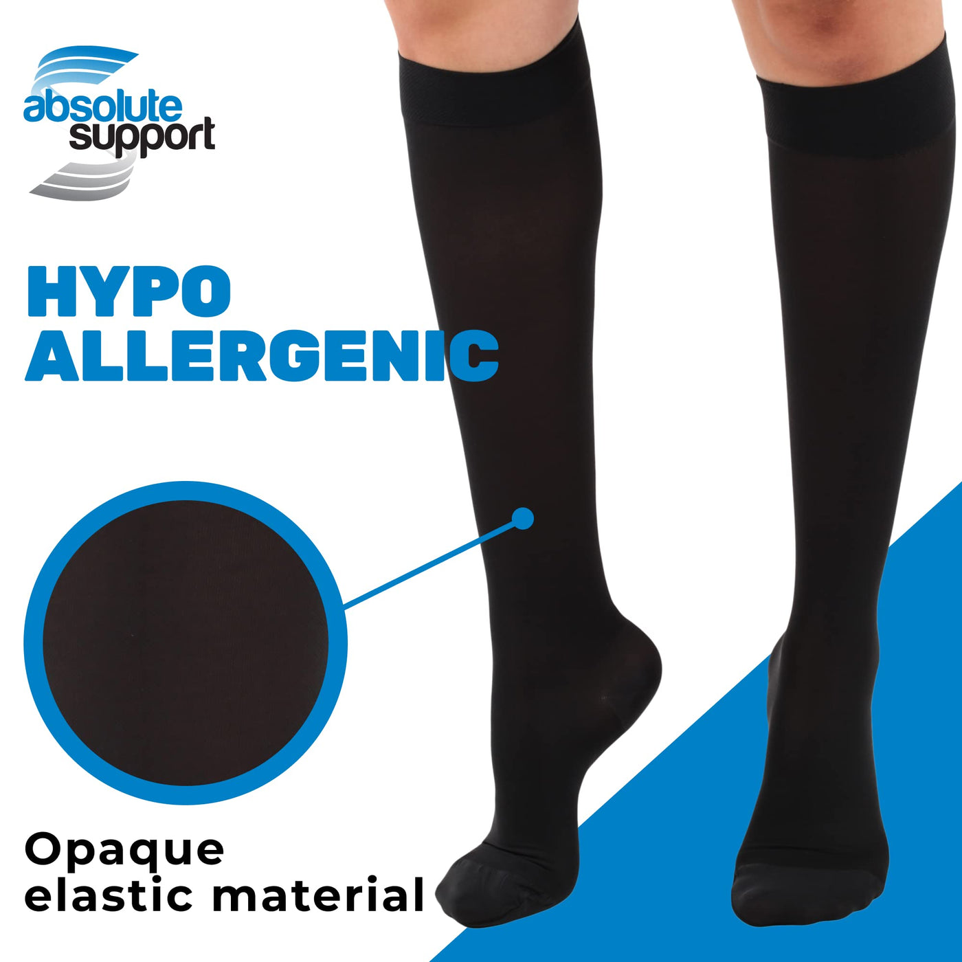 Closed Toe Compression Knee High Socks for Men 15-20mmHg, A131M