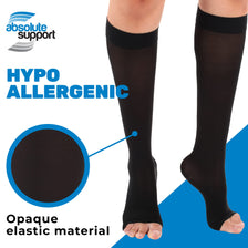 Open Toe Compression Knee High Socks for Men 15-20mmHg, A131OT-M