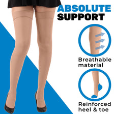 ABSOLUTE SUPPORT Thigh High Compression Socks for Women & Men 20-30mmHg, A203SW