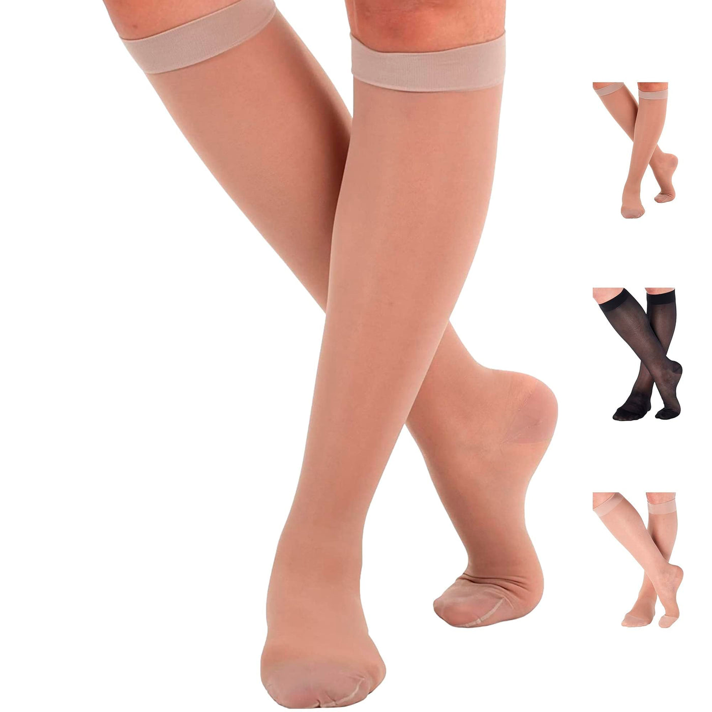 Sheer Compression Socks for Women 20-30mmHg, A205