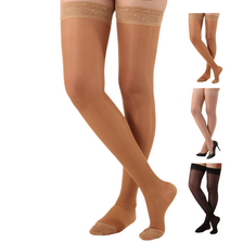 Sheer Lace Compression Thigh Highs for Women 20-30mmHg, A206