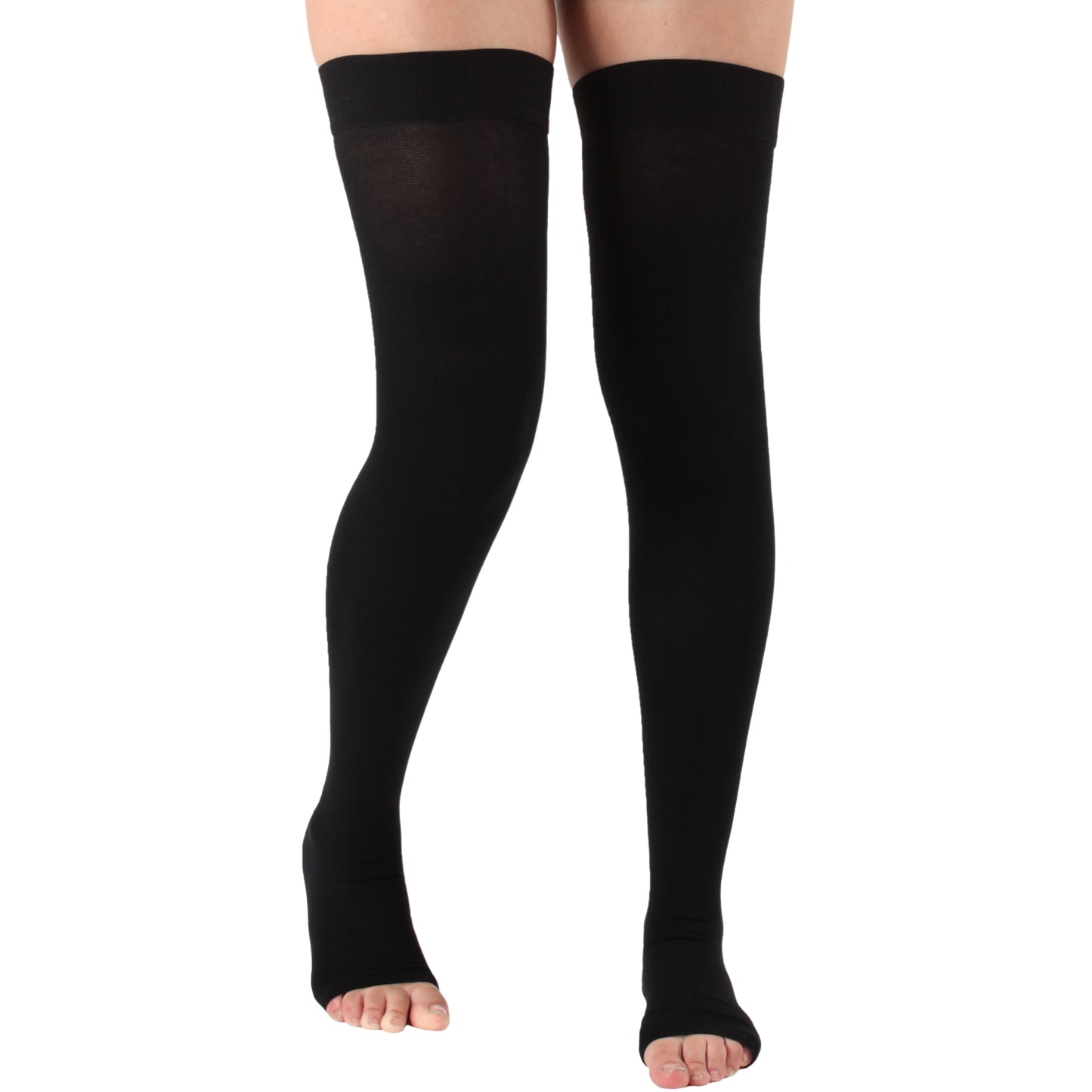 Open Toe Compression Thigh Highs 20-30mmHg, A213W