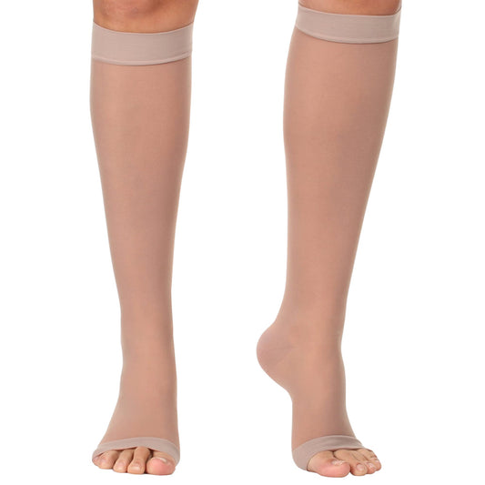 Open Toe Sheer Compression Socks 20-30mmHg, A215