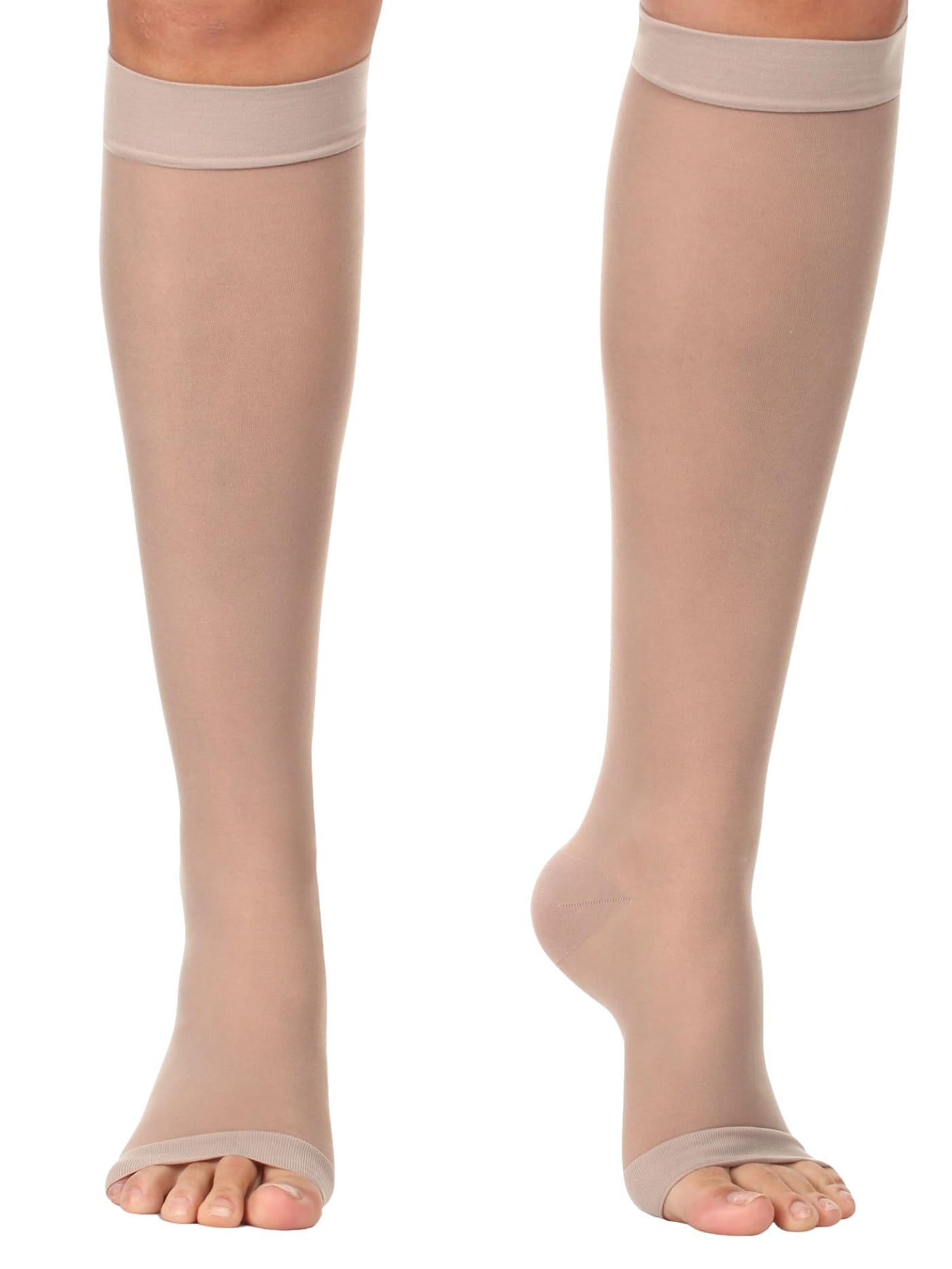 Open Toe Sheer Compression Socks for Women 20-30mmHg, A215