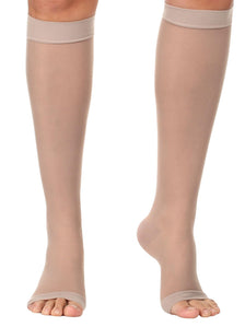 Open Toe Sheer Compression Socks for Women 20-30mmHg, A215