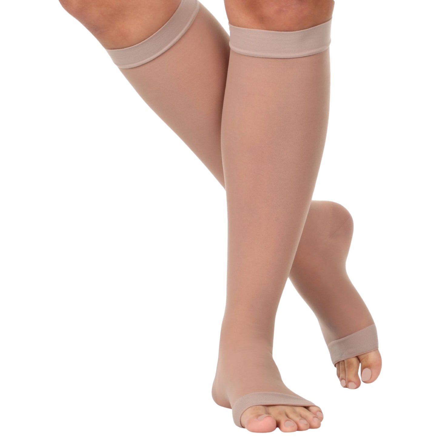 Open Toe Sheer Compression Socks 20-30mmHg, A215
