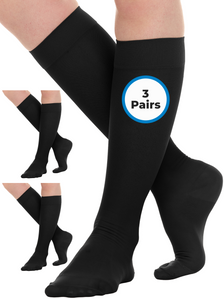 Sheer Compression Socks for Women 15-20mmHg 3-Pack, A403