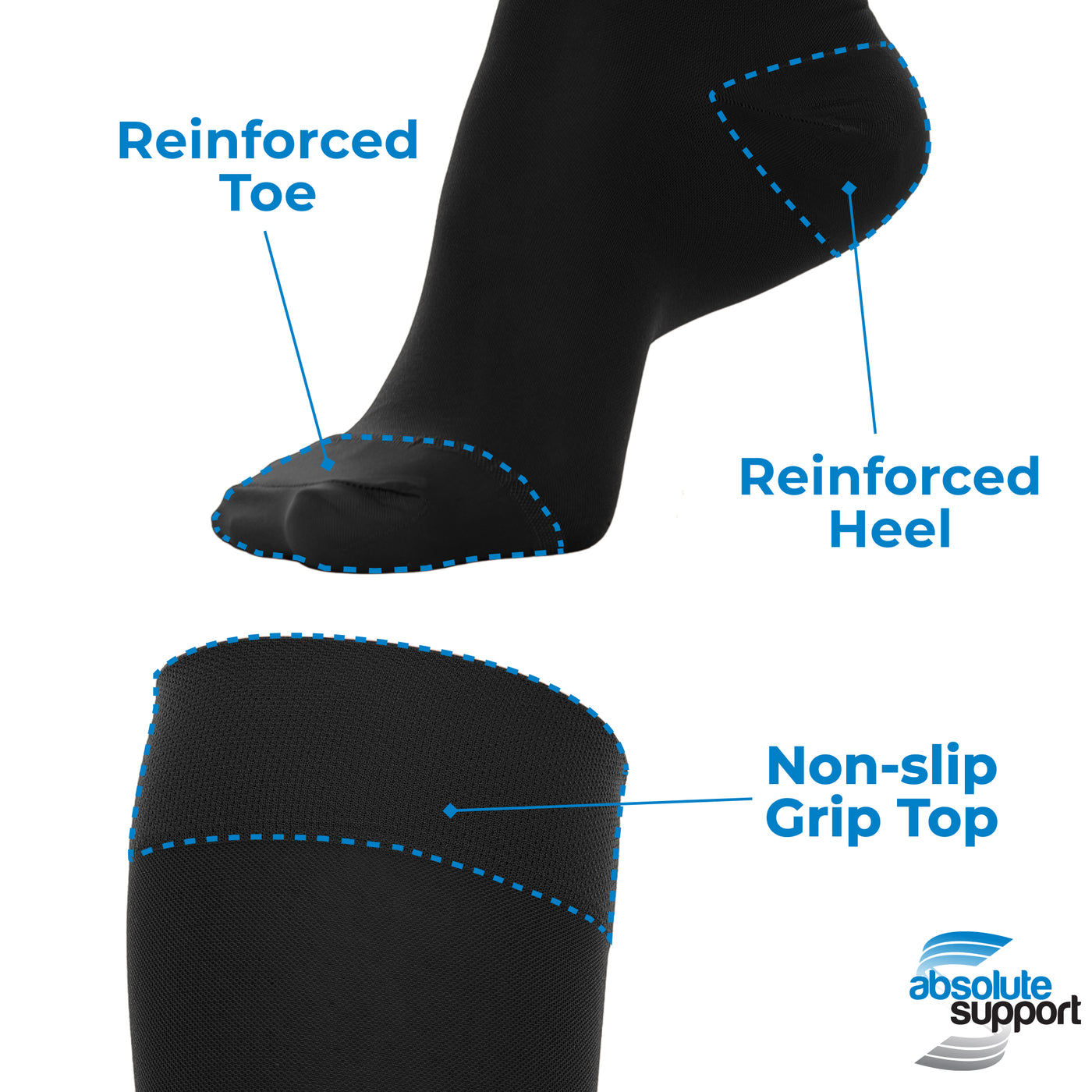 Sheer Compression Socks for Women 15-20mmHg 3-Pack, A403