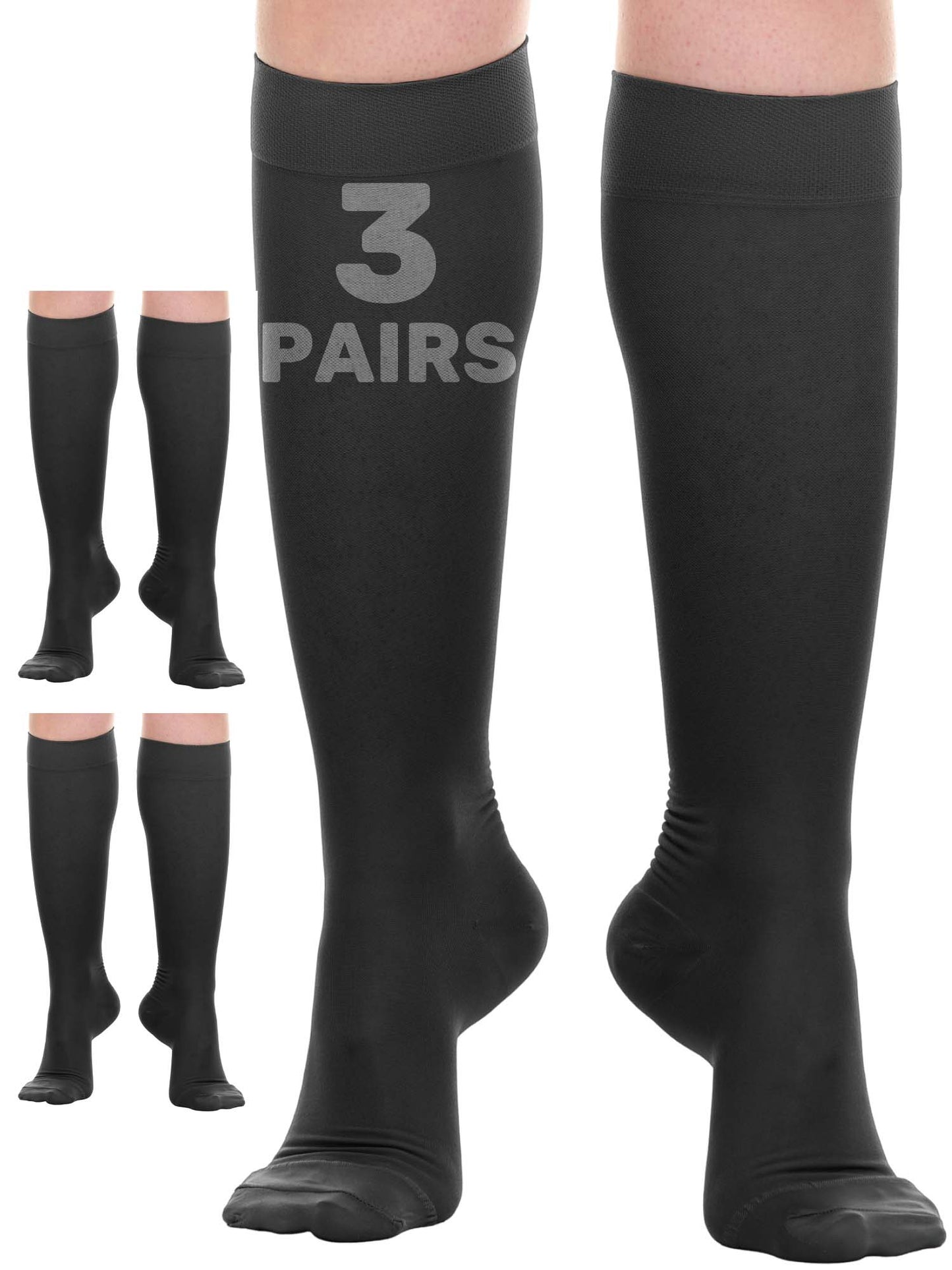 Sheer Compression Socks 20-30mmHg 3-Pack, A406