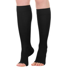 Open Toe Sheer Compression Knee High for Women 20-30mmHg 3-Pack, A416