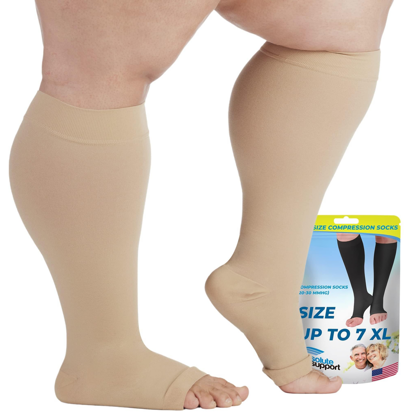 Open Toe Compression Socks 20-30mmHg, A511W