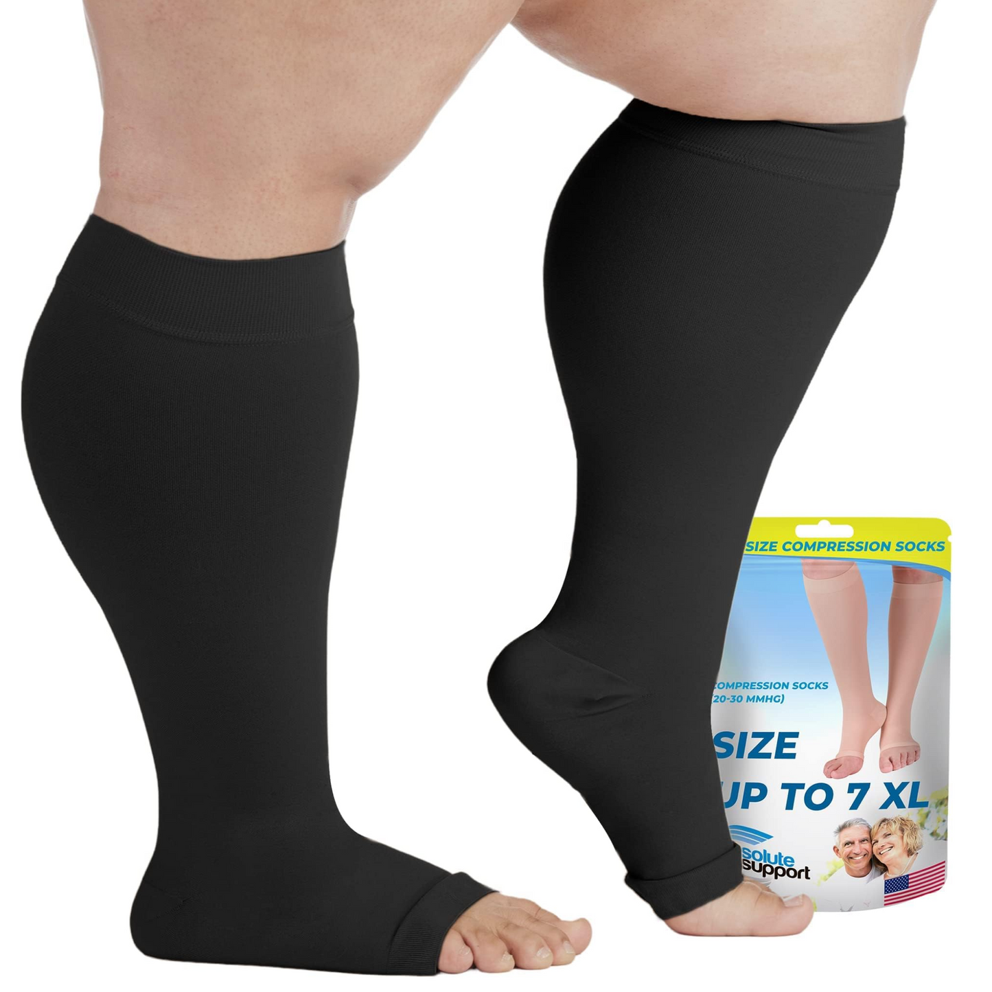 Open Toe Compression Socks 20-30mmHg, A511W