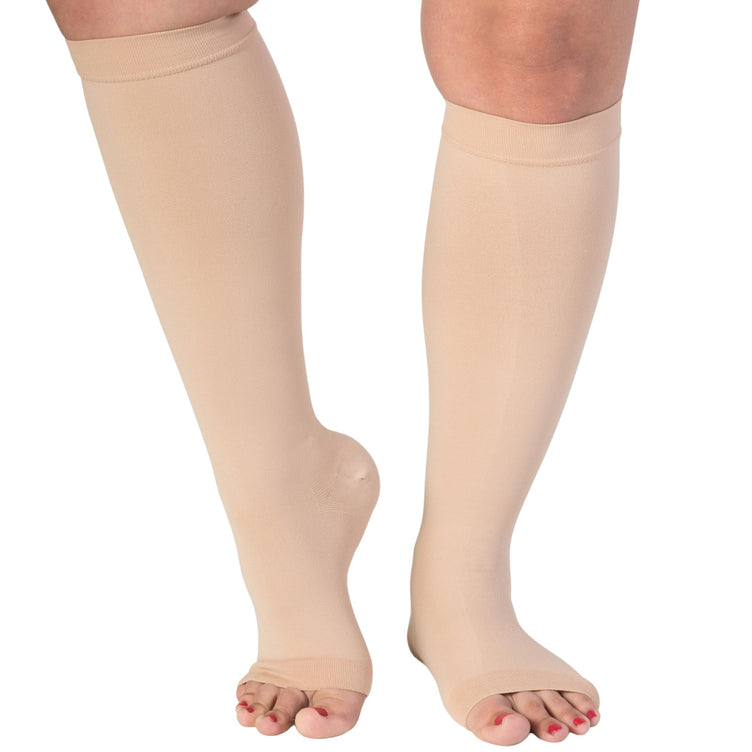Open Toe Compression Socks for Women 15-20mmHg, A515W
