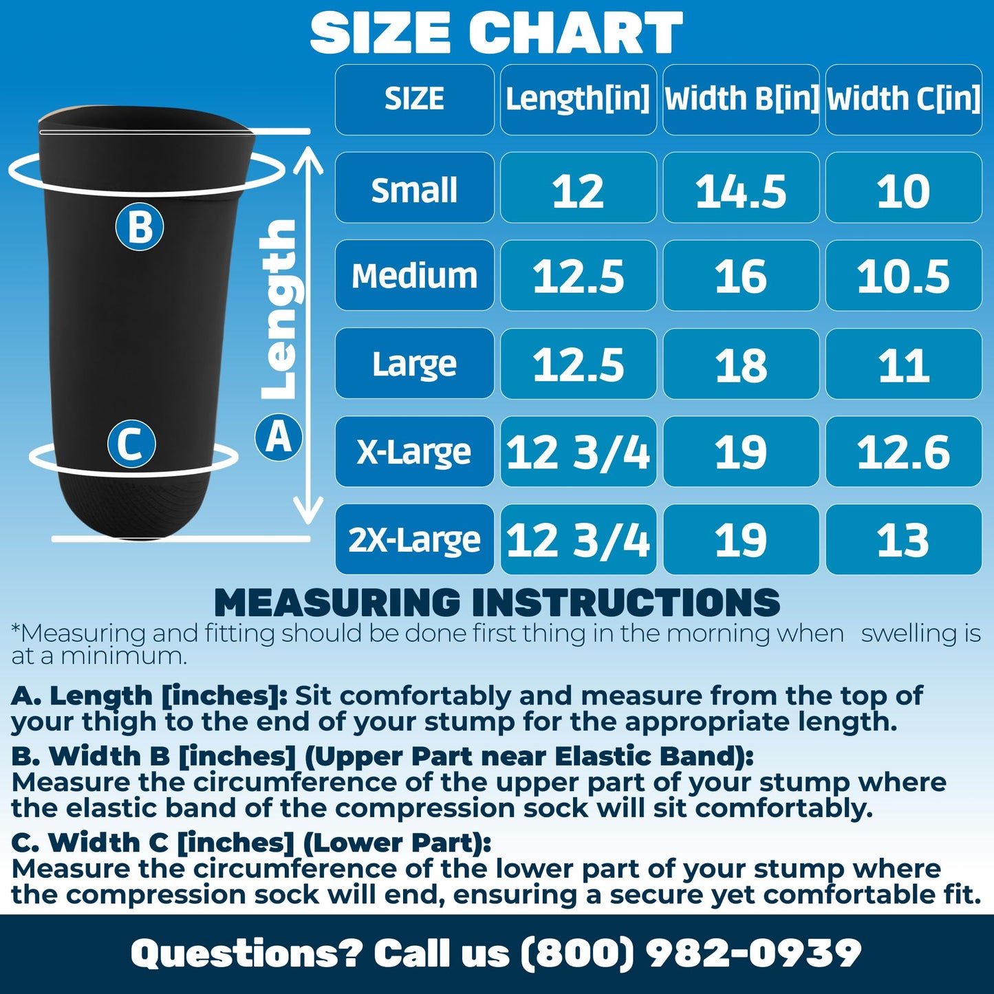 Amputee Above Knee Compression Stump Shrinker 20-30mmHg, A520