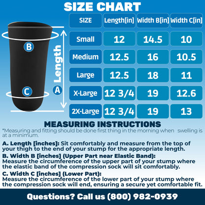 Amputee Above Knee Compression Stump Shrinker 20-30mmHg, A520