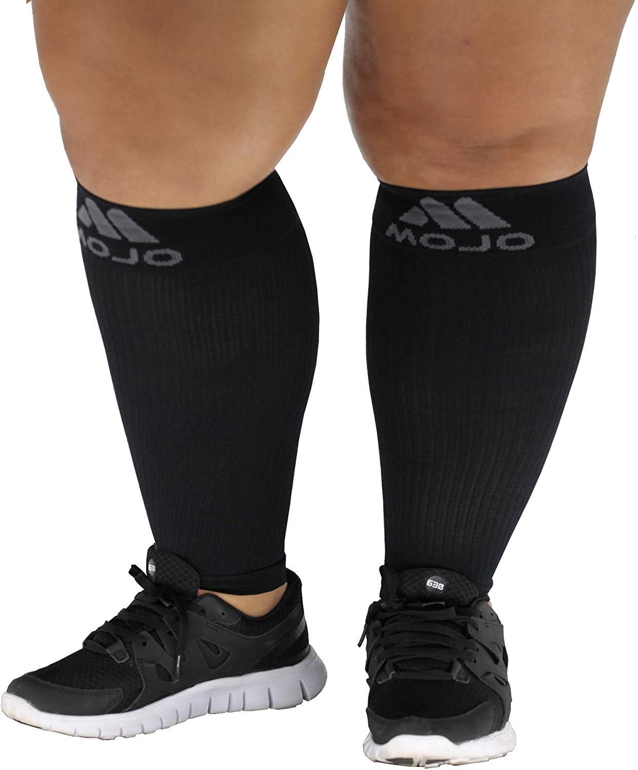 Mojo Compression Socks – Unisex Compression Footless Calf Stocking Sleeve – 20-30mmHg Opaque – A604
