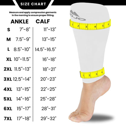 Mojo Compression Socks – Unisex Compression Footless Calf Stocking Sleeve – 20-30mmHg Opaque – A604