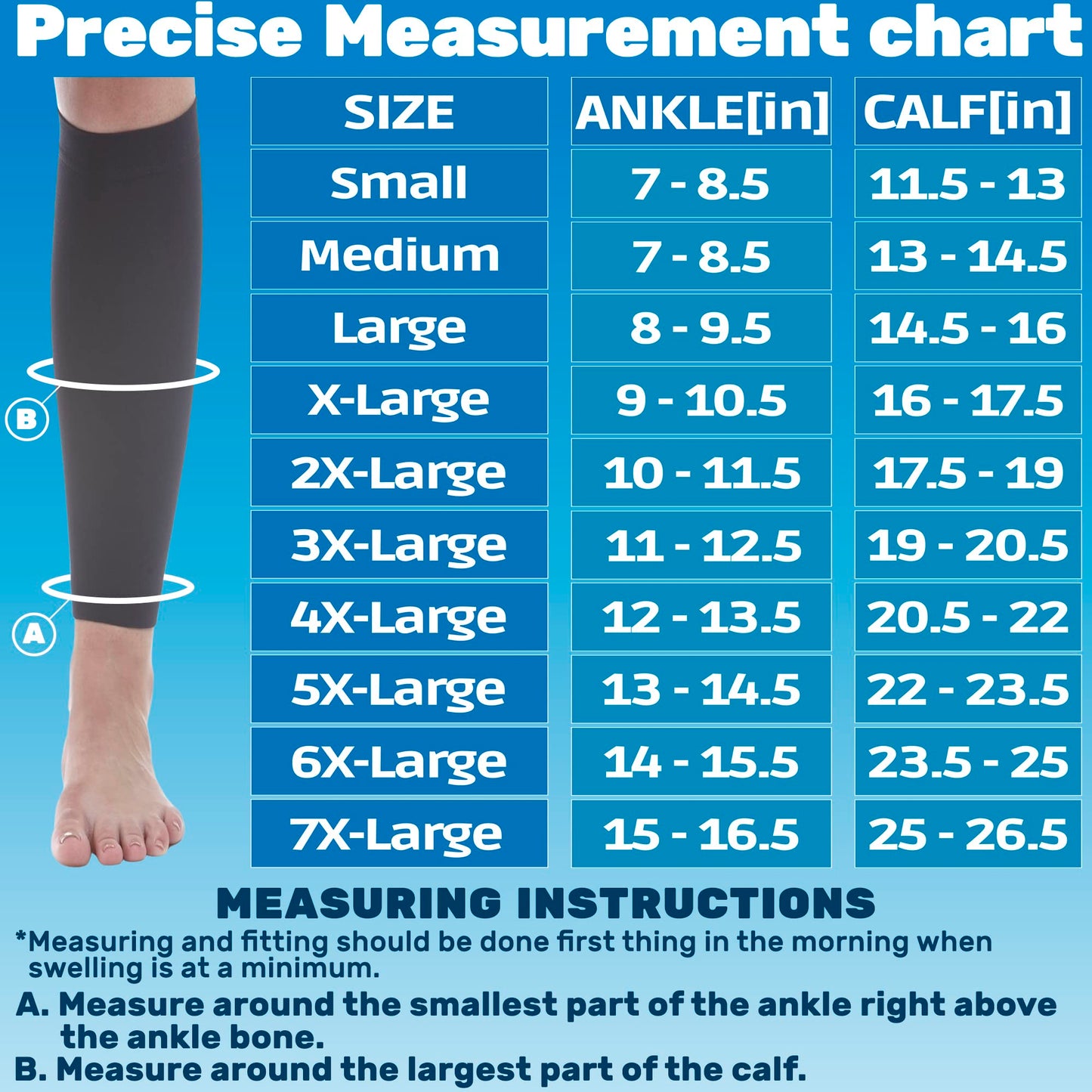 Compression Calf Sleeve 20-30mmHg, A712M