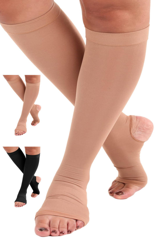 Open Toe & Heel Compression Socks 20-30mmHg, A911W