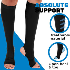 Open Toe & Heel Compression Socks for Women 20-30mmHg, A911W