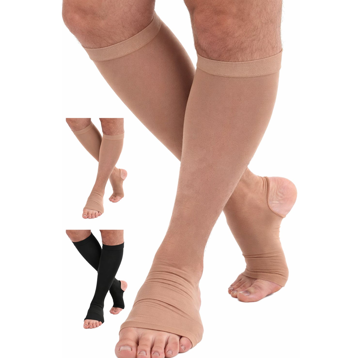 Open Toe & Heel Compression Socks 20-30mmHg, A911M