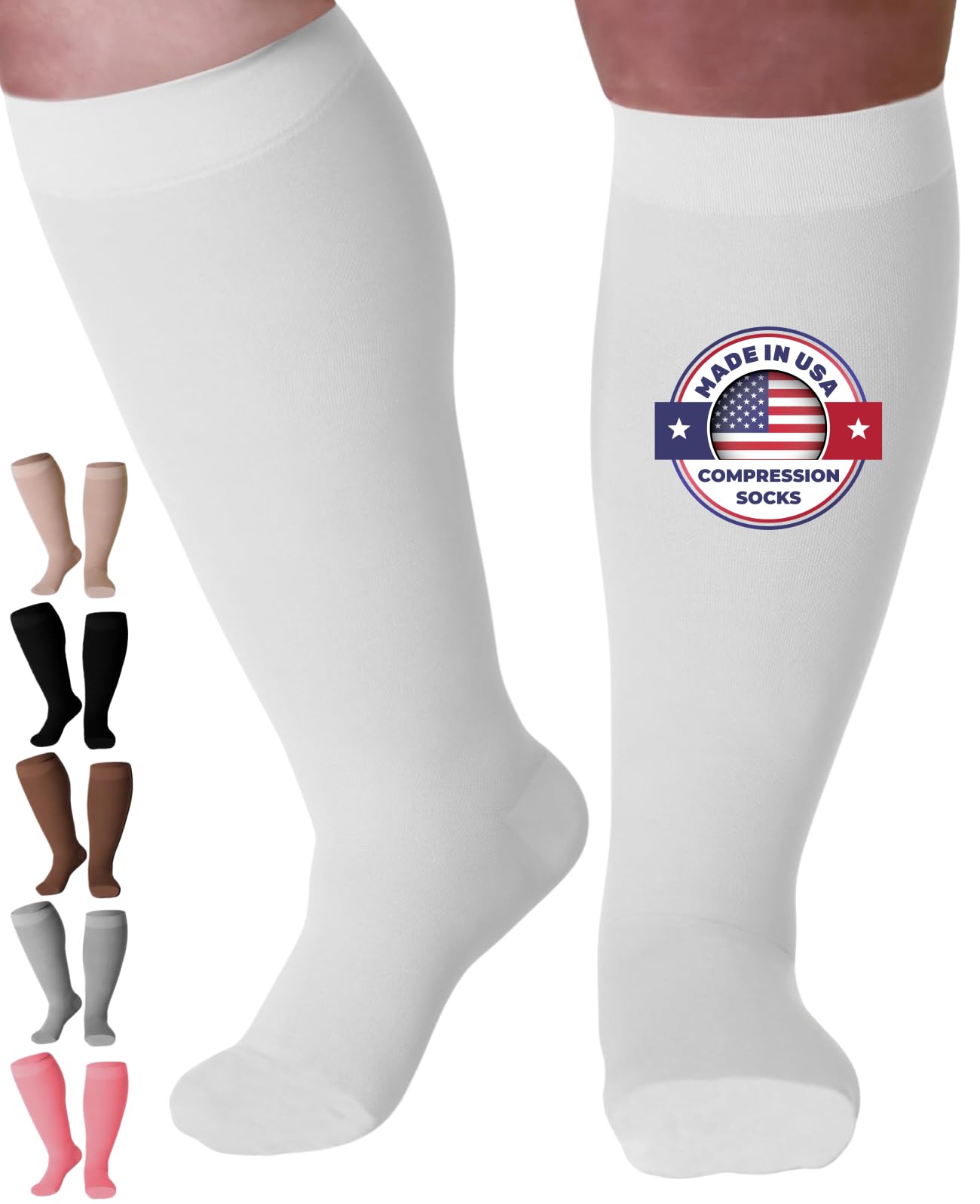 Closed-Toe Lymphatic Compression Socks for Women 20-30mmHg, A201
