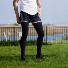 Open Toe Compression Thigh Highs for Men 20-30mmHg, A213M