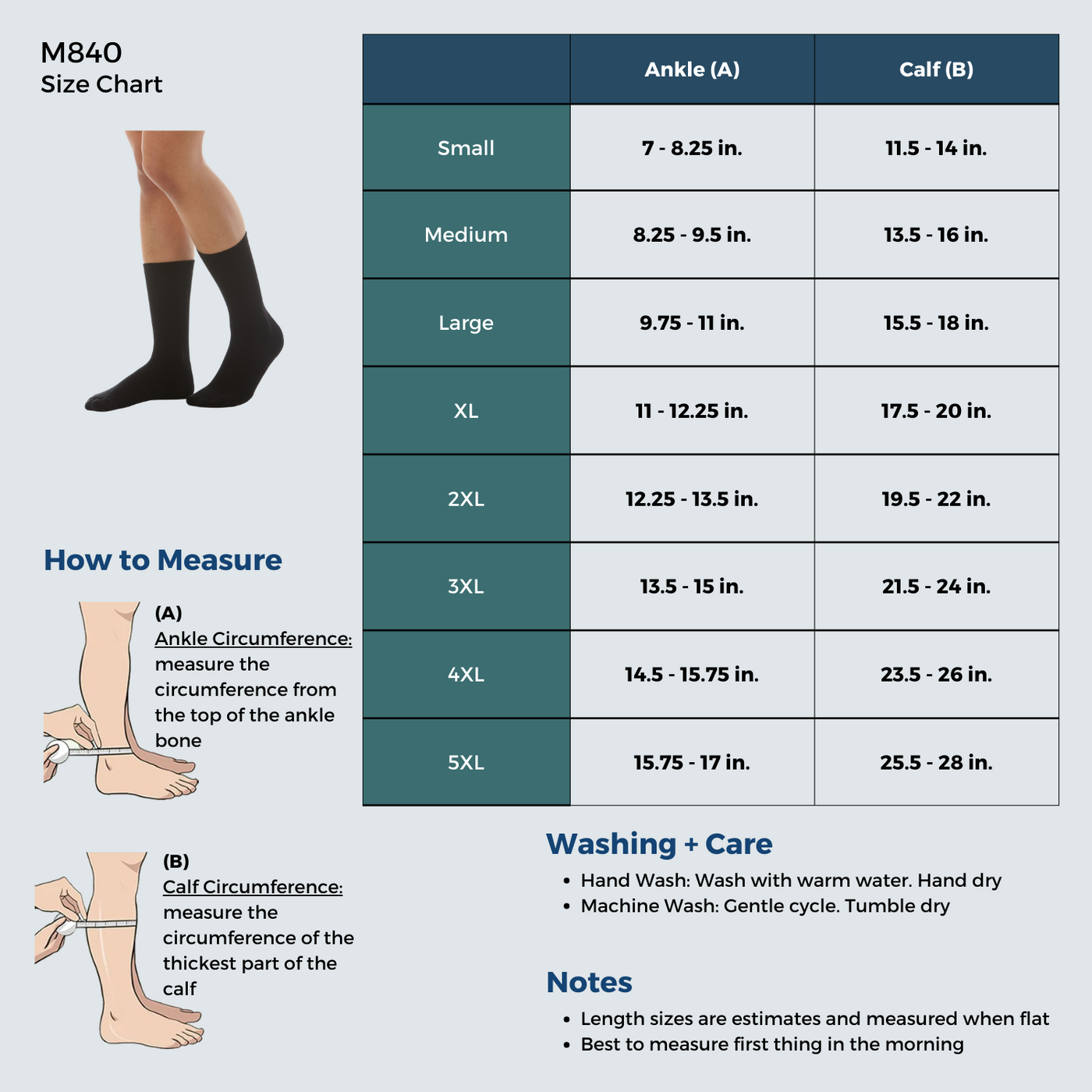 Coolmax Firm-Support Crew Compression Socks for Women 20-30mmHg, M840